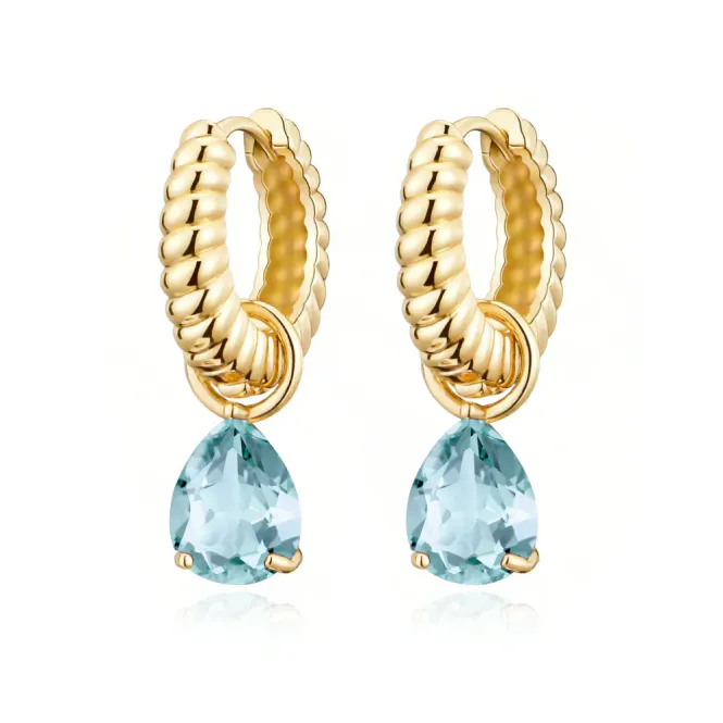 Hovedbilde Mira drop ear gold Aqua
