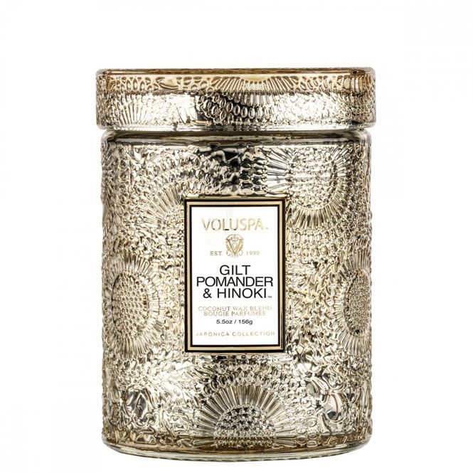 Hovedbilde Voluspa Gilt pomander & Hinoki Mini Glass Candle