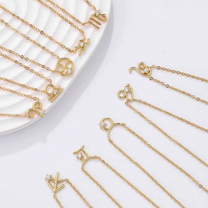 Hovedbilde Zodiac Gemini Tvilling Necklace 18K Gold