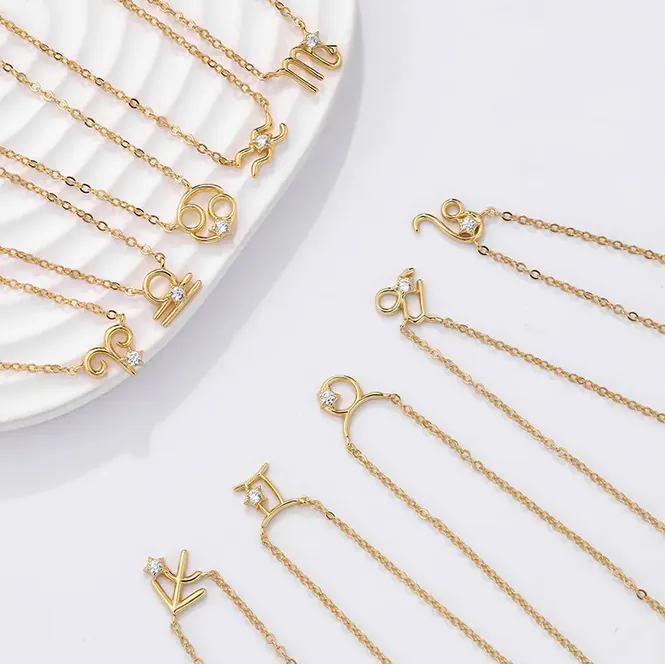 Hovedbilde Zodiac Gemini Tvilling Necklace 18K Gold