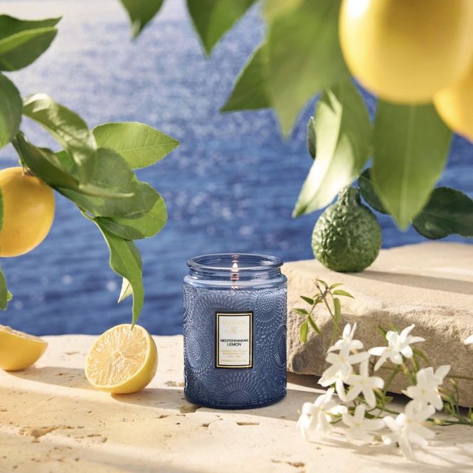 Hovedbilde Voluspa MEDITERRANEAN LEMON SMALL JAR CANDLE 50t