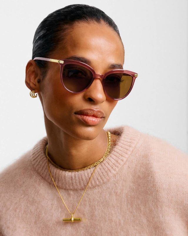 Ravello Round Sunglasses Cherry