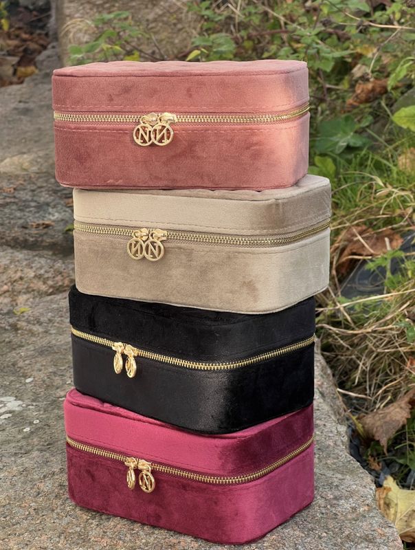 Jewelry box L velvet Dustypink