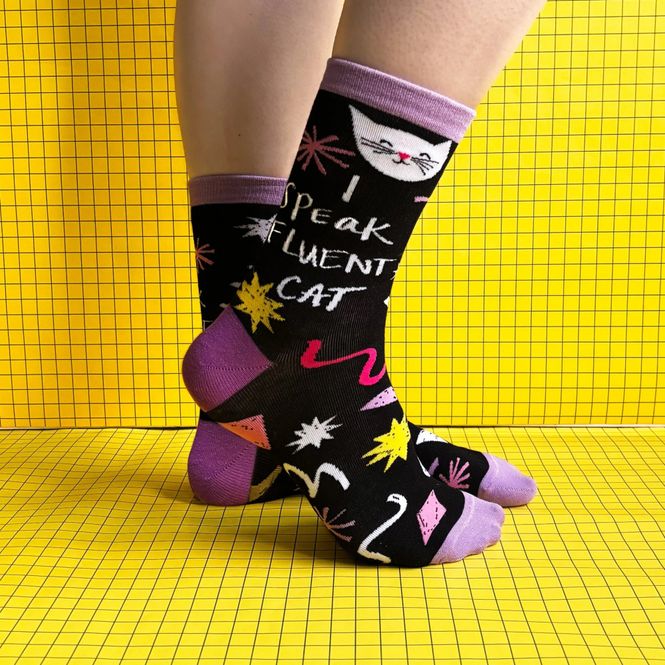 Hovedbilde Small Talk 'I Speak Fluent Cat' Socks