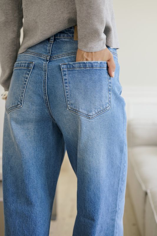 KAmeadow HW Reg Fit Jeans Vintage Blue