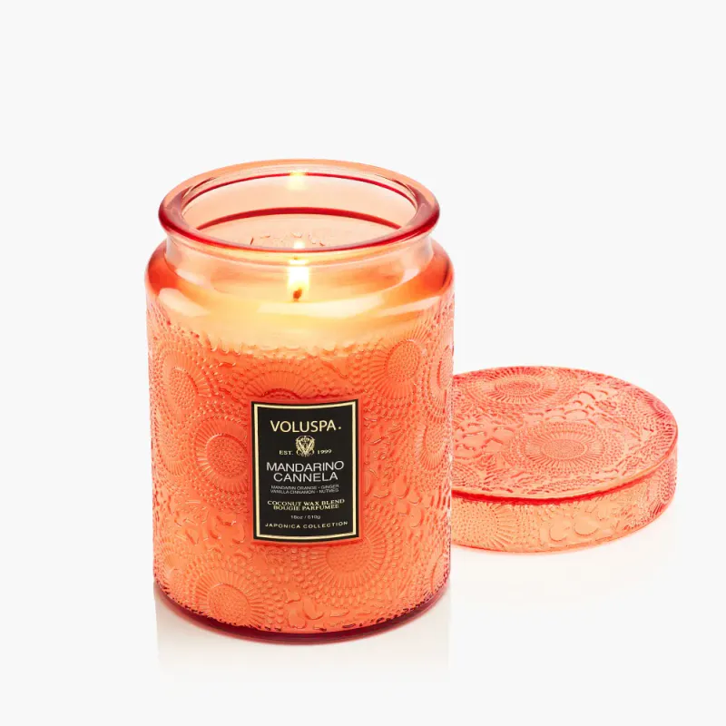 Mandarino Cannela Large Jar Candle 100t