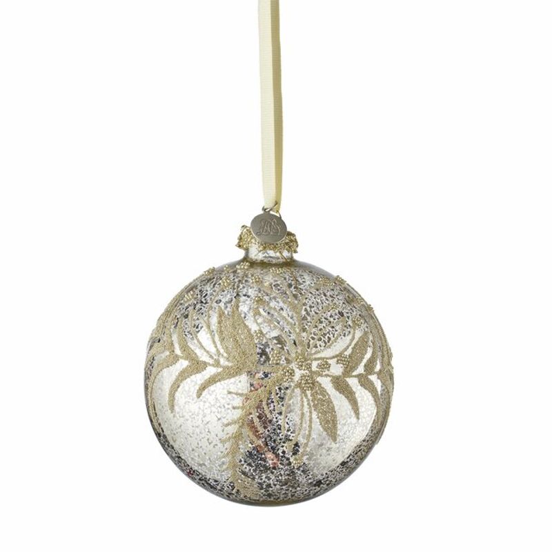 Misille bauble 10 cm. Ant. Silver