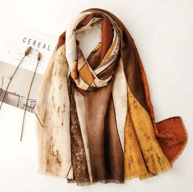 Hovedbilde Julie Scarf Viscose 180x90 Orange/Yellow/Brown w ...