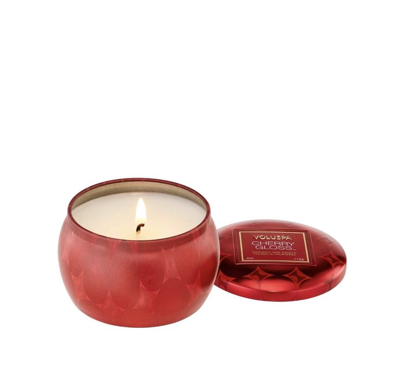 Mini tin candle 25t - cherry gloss