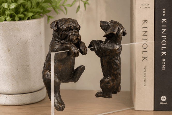 Hovedbilde Hund kant henge sort 9cm Bulldog/Dachs