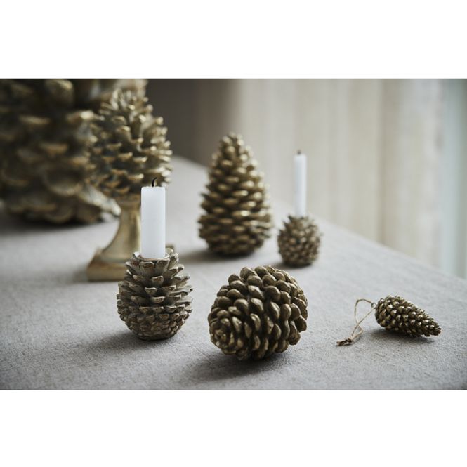 Hovedbilde Serafina decoration pine cone 11.5cm. L. Gold