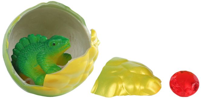 Hovedbilde Egg med voksende dinosaur 6cm Rød/grønn