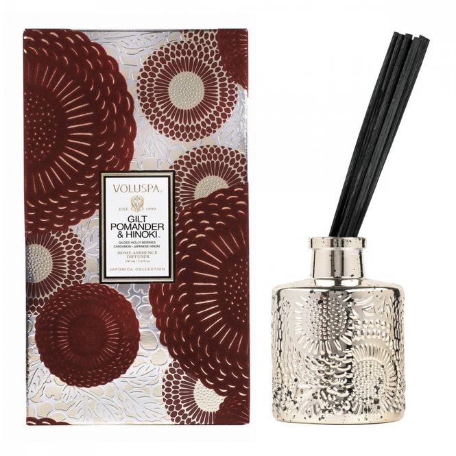 Hovedbilde Voluspa Gilt pomander & Hinoki reed diffuser ...