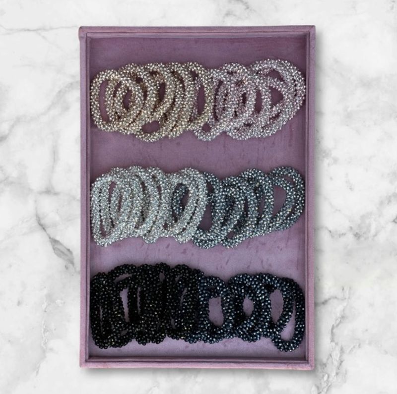 Glitter Hårstrikk/Armbånd