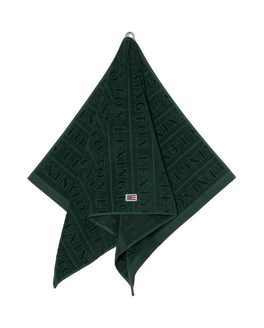 Hovedbilde Velour Jacquard Logohåndkle 70x130 Juniper Green