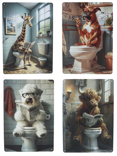 Hovedbilde Skilt Toalett dyremotiv 30cm