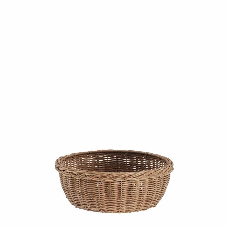 Esther basket 25X25X9.5 cm. Brown