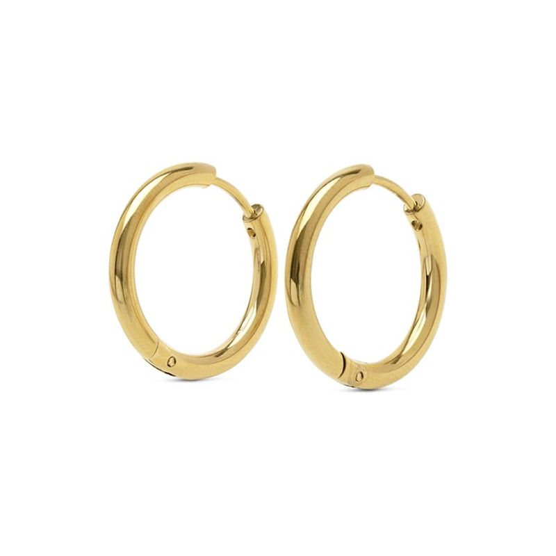 Hollie - Hoop Earrings 17mm Stainless Steel Gold