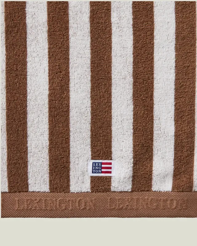 Lexington Striped Terry Towel Fudge/Snow White 50x70