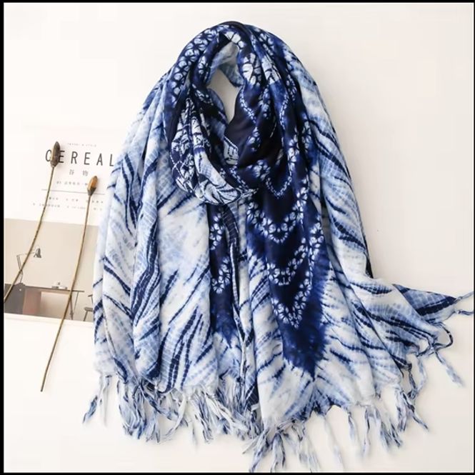 Hovedbilde Sima Tiedye Tassel Viscose Scarf 180x90