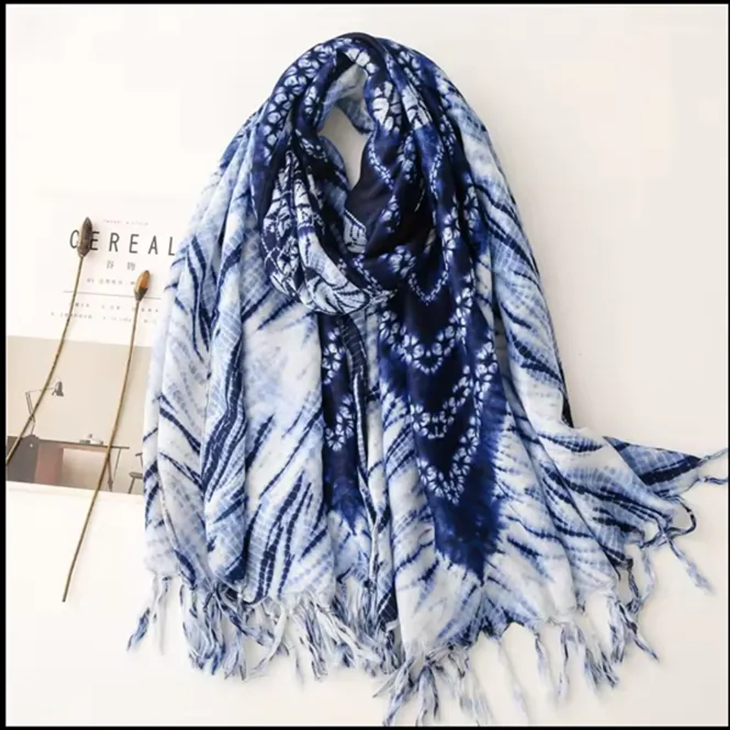 Hovedbilde Sima Tiedye Tassel Viscose Scarf 180x90