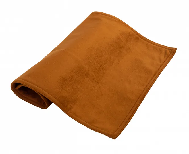 Hovedbilde Brikke Velour Skinnlook 33x48cm Kamel