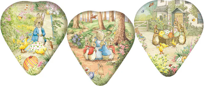 Hovedbilde Påskeegg hjerte Beatrix Potter 12cm 3 ass