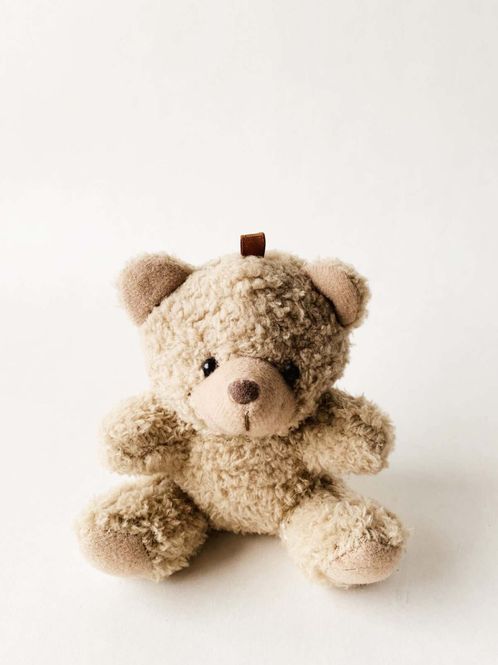 Hovedbilde Heng bamse med sløyfe 10 cm brun