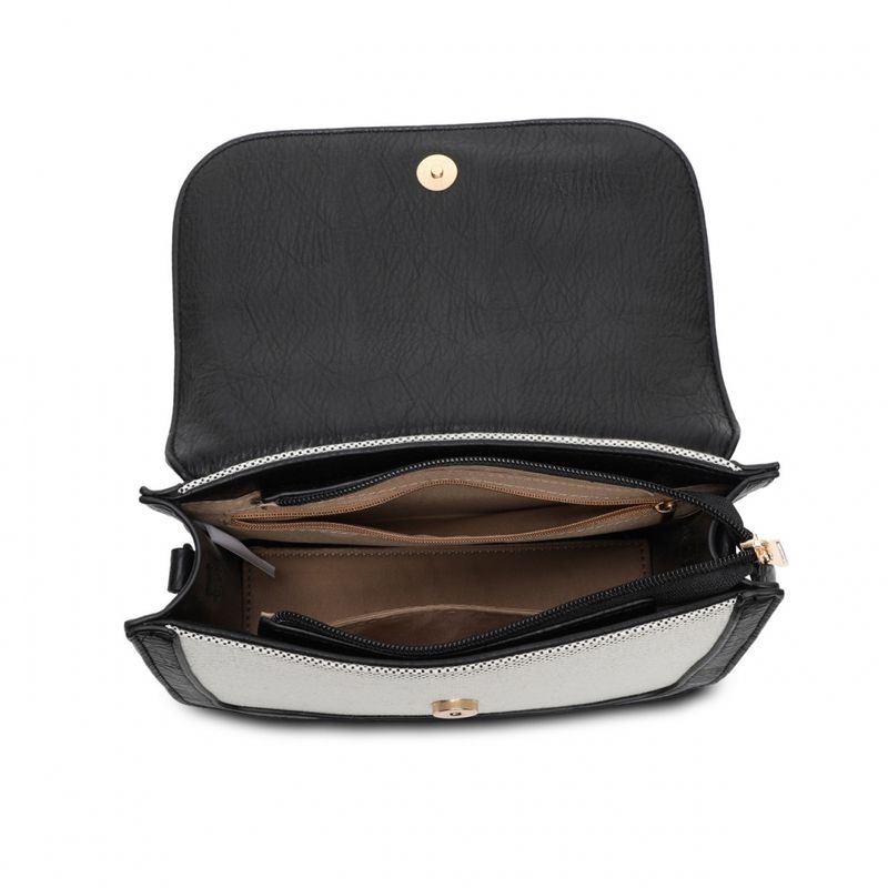 Linea Flap Bag - Beige/Black