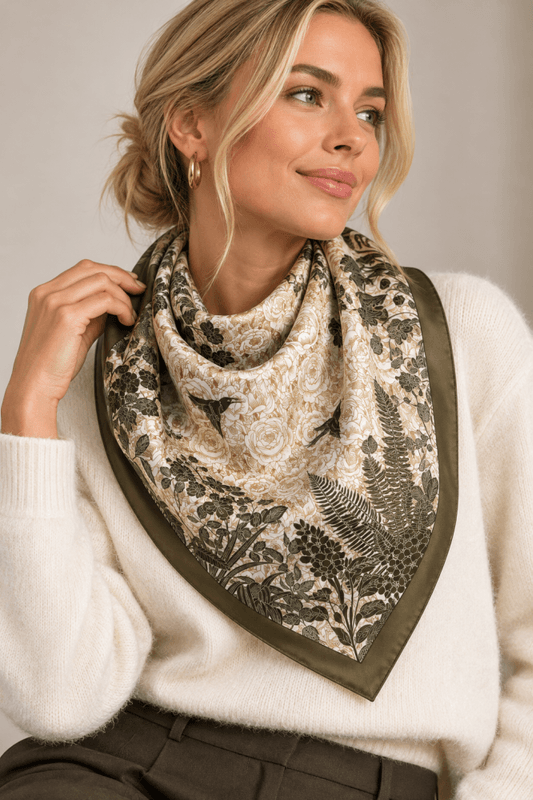 Scarf A26 Rose Green