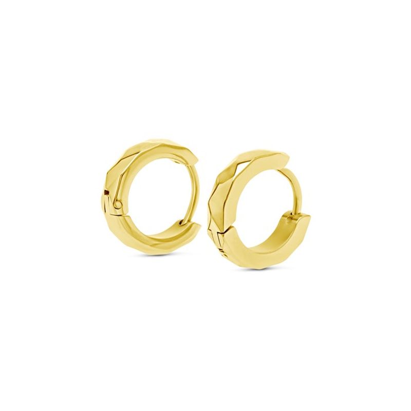 Noor - Spike Hoop Earrings 16mm Stainless Steel Gold