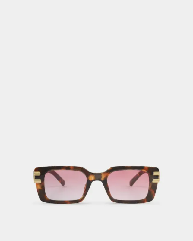 Malibu Rectangle Sunglasses Dark Tortoisehell