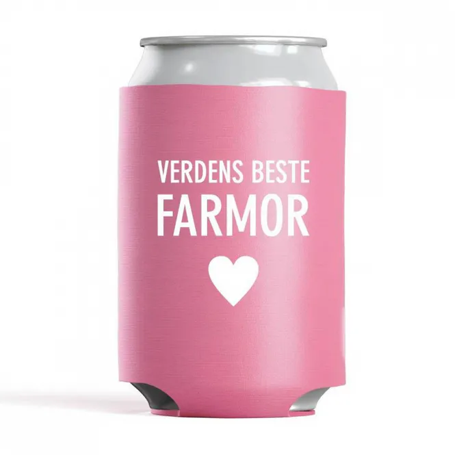 Hovedbilde Bokskjøler Verdens beste farmor 10cm Rosa