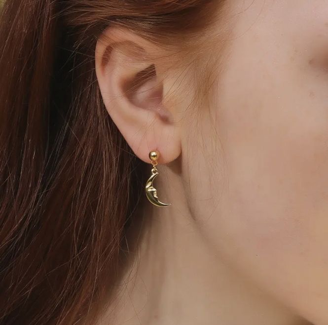 Hovedbilde Moon Earring 18K Gold