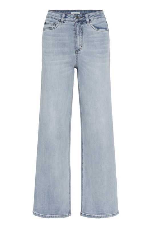 KAmeadow HW Reg Fit Jeans Light Blue Washed Denim