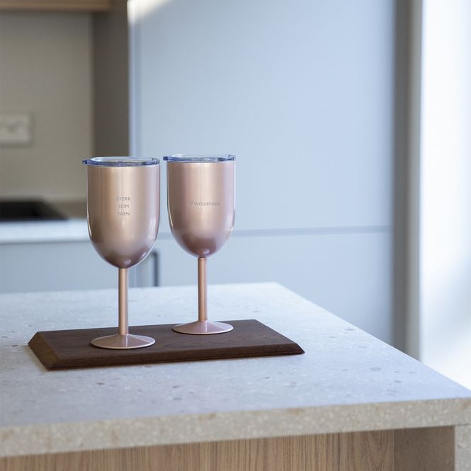 Hovedbilde Termo-vinglass VINFLUENSER, roségul