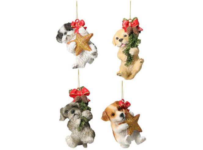 Hovedbilde Juletrepynt Hund henge 6x8,5cm