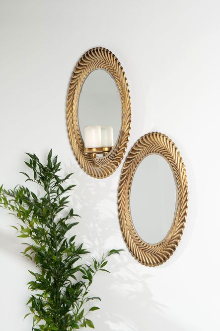 Hovedbilde Speil med lysholder Cilia 46cm