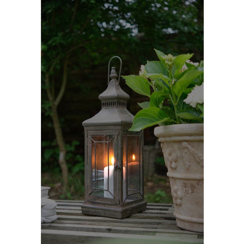 Farley Lantern Antique Green Metal 15,5x15,5 H47