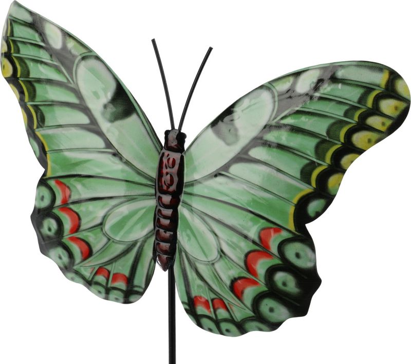 Blomsterpinne sommerfugl metal 66cm Assorterte farger