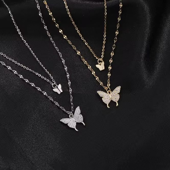 Hovedbilde Butterfly Double Necklace 925 Silver