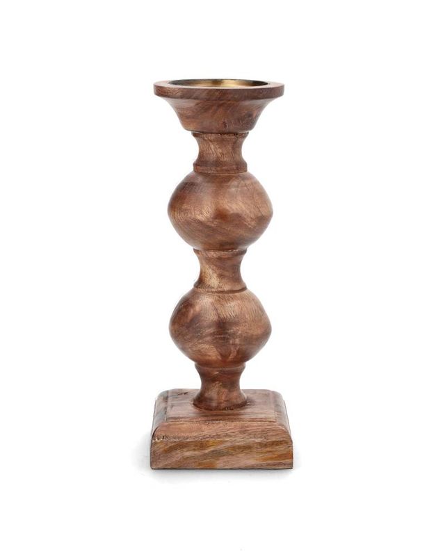 Lysestake Moa til kubbelys – tre | 32 cm