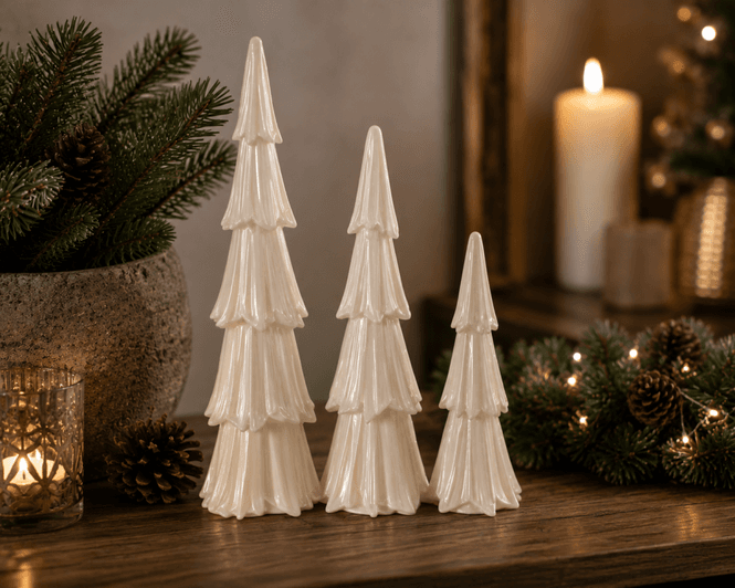 Hovedbilde Juletre matt blank polyresin 28cm