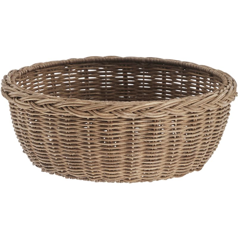 Esther basket 25X25X9.5 cm. Brown