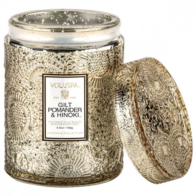 Hovedbilde Voluspa Gilt pomander & Hinoki Mini Glass Candle