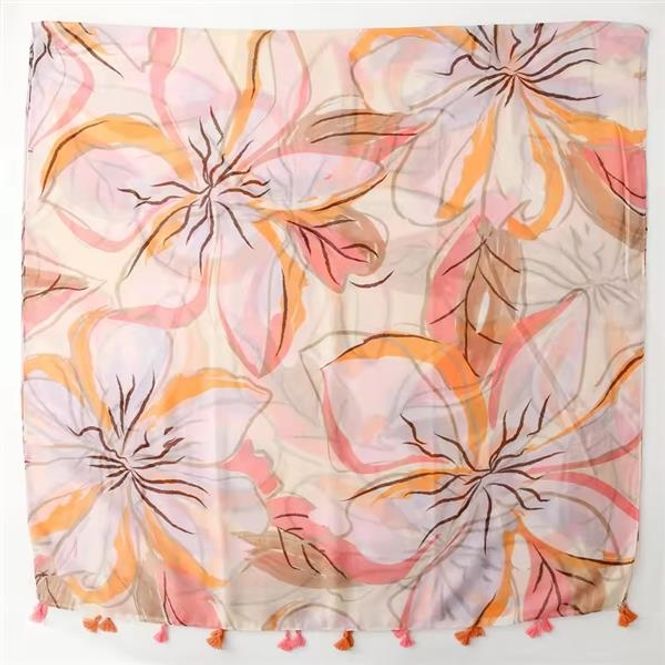 Hovedbilde Sunniva Flower Tassel Viscose Scarf 90x180CM - ...