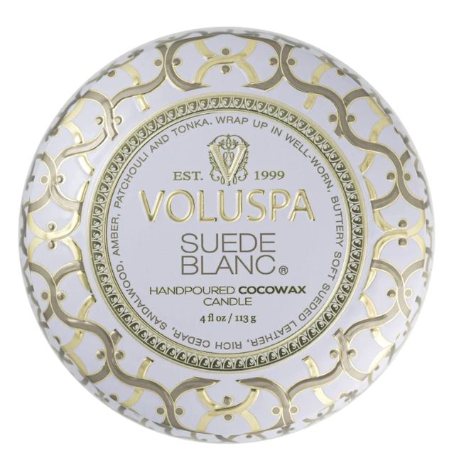 Hovedbilde Voluspa Mini tin 25t Suede Blanc