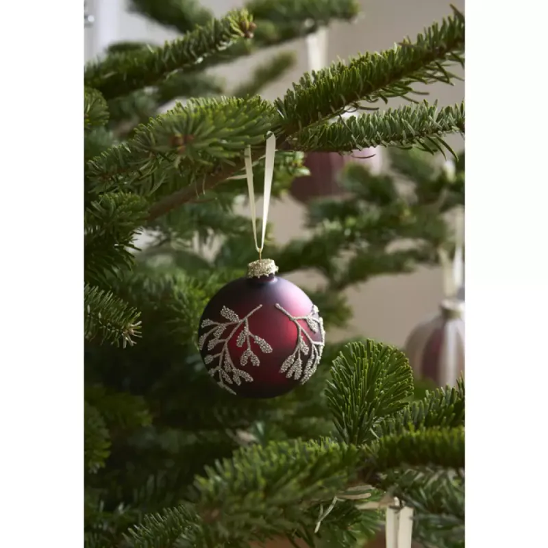 Mistline bauble 8 cm. D. Red