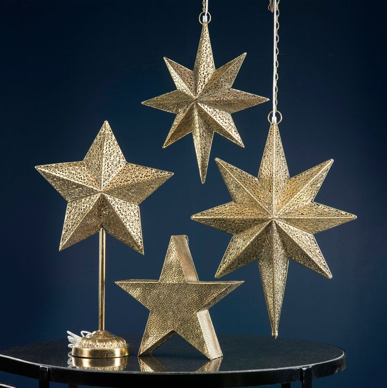 Adventsstjerne Mira messing 68cm