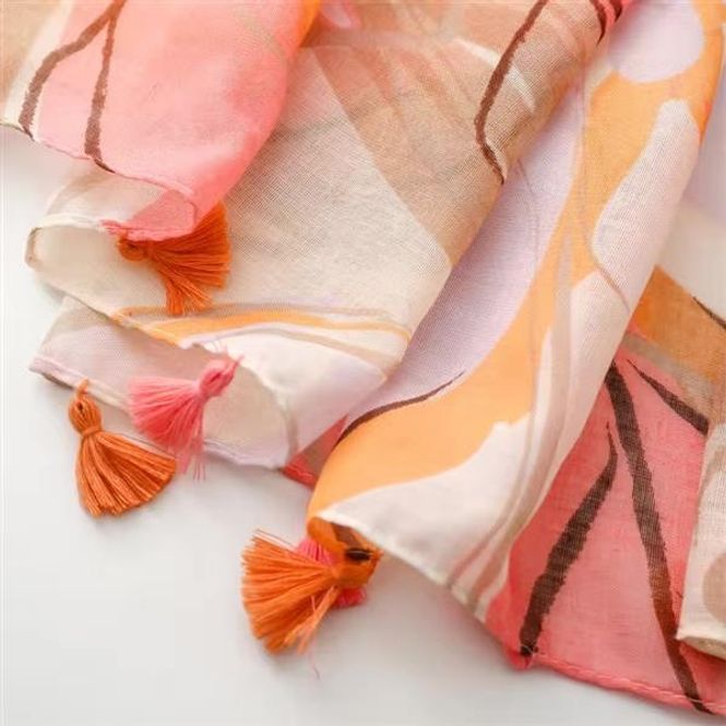 Hovedbilde Sunniva Flower Tassel Viscose Scarf 90x180CM - ...